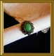 Mooie zilveren ring : groen - 0 - Thumbnail