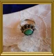 Mooie zilveren ring : groen - 2 - Thumbnail