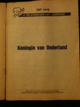 Origineel oud stripboek Jef Nijs 4:De Koningin van Onderland - 3