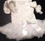 Baby petticoat jurk met zachte tule haarband en schoenen maat 74/80 - 1 - Thumbnail