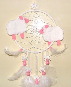 SCHAAPJES TELLEN Dromenvanger / Dreamcatcher: Ring=13cm