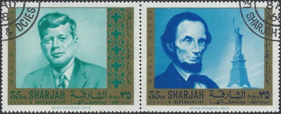 Postzegels Sharjah - 1968 Wereldvrede (1/1) - 1
