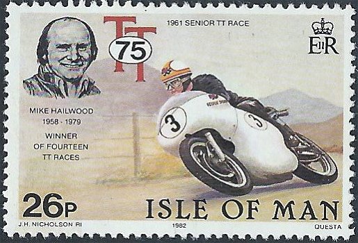 Postzegels Isle of Man - 1982 T.T. Races 1907-1982 (mapje) - 7