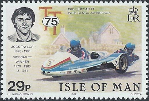 Postzegels Isle of Man - 1982 T.T. Races 1907-1982 (mapje) - 8