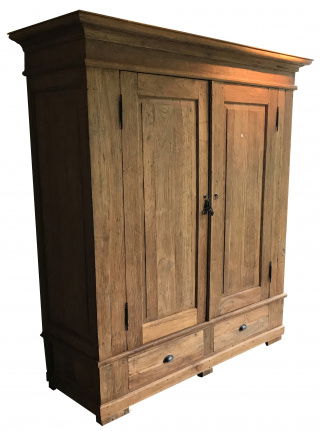 Grote dichte teakkast doorleefd teak 175 x 210cm pronkstuk - nr. 1