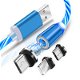 Magnetische mobiele Telefoon led Oplaad Kabel blauw I-Phone Plug - 4 - Thumbnail