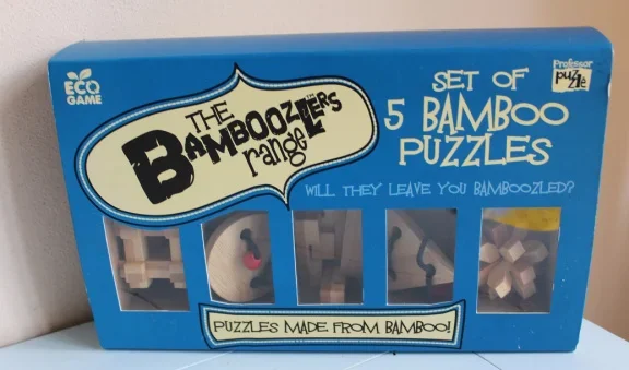 Professor Puzzle Bamboozlers - 5 denkpuzzels van bamboe - nr. 1