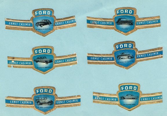 12 sigarenbanden ernst casimir met ford modellen 1 - Afbeelding 2