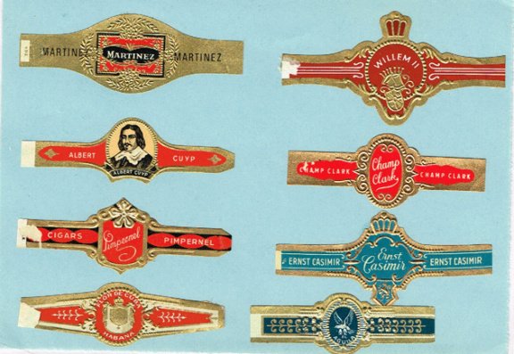 14 verschillende sigarenbandjes 3 - nr. 1