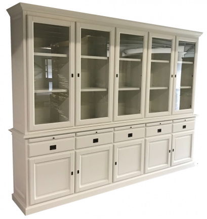 Buffetkast Landgraaf XL wit - wit 300 x 50/40 x 220 soft close - nr. 1