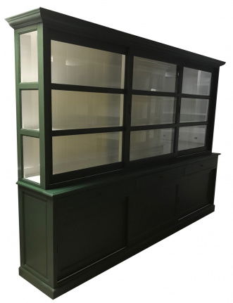 Buffetkast Lisse mosgroen - wit 310 x 50/40 x 220cm - nr. 1