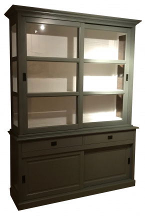 Buffetkast Putten Engels groen - wit 160 x 50/40 x 240cm - nr. 1