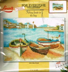 Lanarte borduurpakket  " FISHING BOATS IN THE BAY " 34811