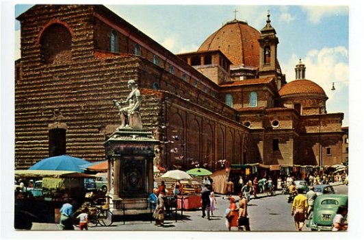 K183 Firenze Basilica di Lorenzo / Markt / Italie - 1