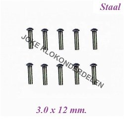 === 10 Klinknagels = staal = nieuw === 30162