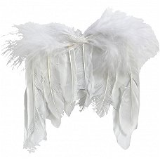 Witte engelen vleugels 10cm (10 stuks)