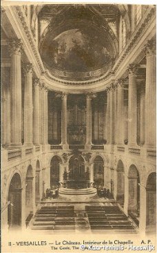 Frankrijk Versailles Le Chateau Interieur de la Chapelle