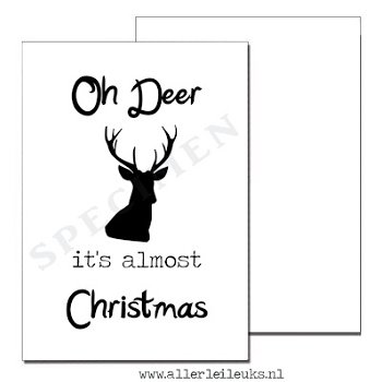 Kerst kaart quote dreaming of a white christmas A6 - 4