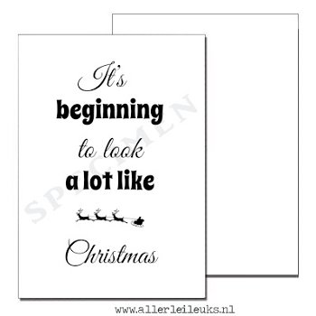 Kerst kaart quote dreaming of a white christmas A6 - 7