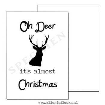 Kerst kaart quote merry little christmas A6 - 2