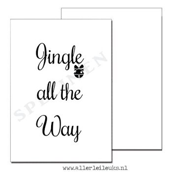 Kerst kaart quote merry little christmas A6 - 7