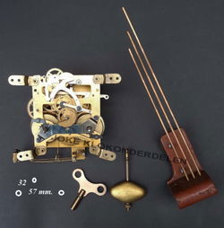 === Pendule uurwerk = gebruikt === 40873
