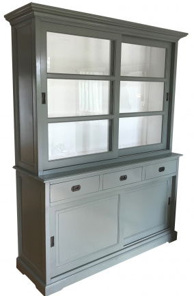 Buffetkast Vught engels groen - wit 160 x 50/40 x 210cm - nr. 1