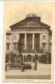 L086 Karlsruhe / Portal des Rathauses / Duitsland - 1