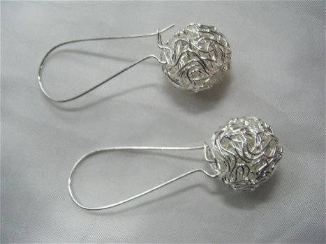 1001 oorbellen bruidsoorbellen zilver met gratis sieradendoosje voor de bruid - 3
