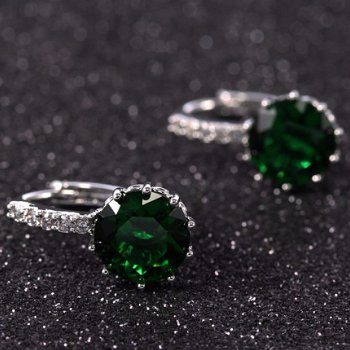 1001 oorbellen groen swarovski kristal en rhinestone imi diamantjes sterling zilver 925 - 1