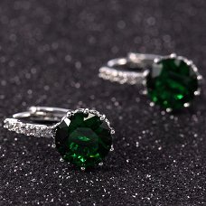 1001 oorbellen groen swarovski kristal en rhinestone imi diamantjes sterling zilver 925