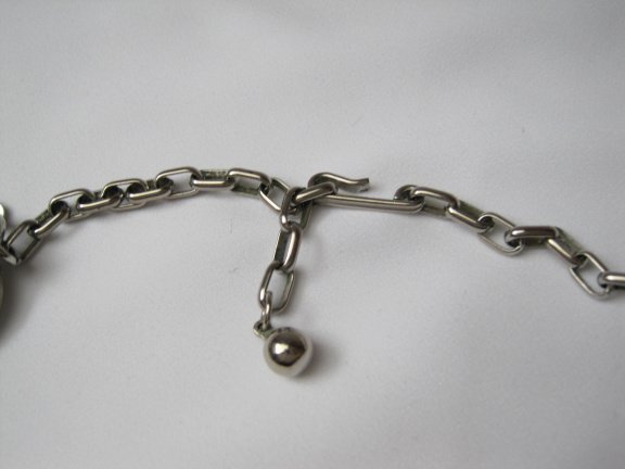 Ketting zilverkleurig metaal glad en brushed schakels 32-39 cm. - Afbeelding 4