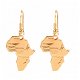 1001 oorbellen goud afrikaans afrika landkaart african earrings etnisch gold - 1 - Thumbnail