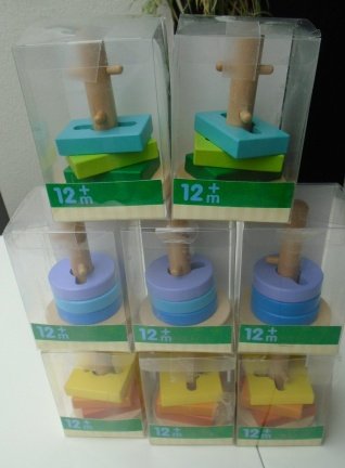 BABY SPEELGOED SPEELBLOKKEN PARTIJTJE 8 STUKS NIEUW - nr. 1