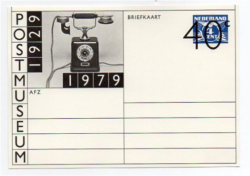 L164 Briefkaart Nederland 4 ct met 40 eroverheen van 1979 - 1
