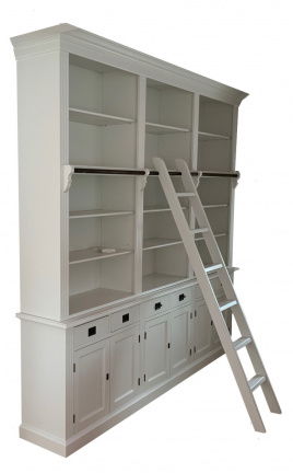 Boekenkast Kesteren wit wit 260 x 36 x 240cm incl. trap - nr. 1