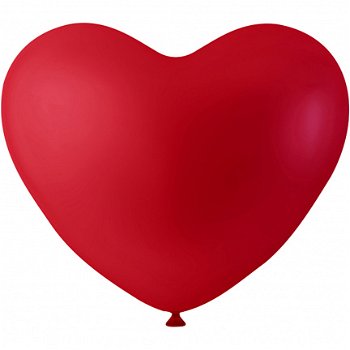 Hart ballonnen rood 23cm 8 stuks - 1