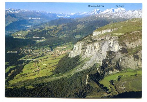 L200 Blick von der Alp Mora auf Bargis und Flims / Zwitserland - 1