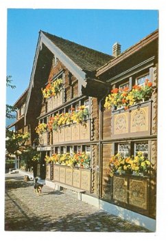 M069 Appenzell Bermaltes haus des Glockensattlers Hampi Fassler Zwitserland - 1