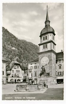 M091 Altdorf Dorfplatz mit Telldenkmal / Zwitserland - 1