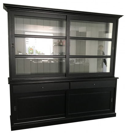Buffetkast zwart - grijs 240 x 50/40 x 220cm - nr. 1