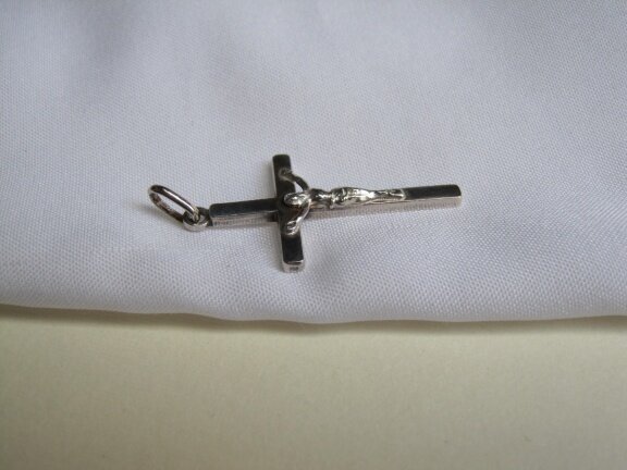 Zilveren crucifix kruisje 3.2x1.7 cm - Afbeelding 5