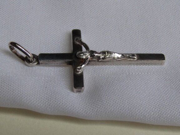 Zilveren crucifix kruisje 3.2x1.7 cm - Afbeelding 6
