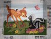 DISNEY VOORBEDRUKT BORDUURSTRAMIEN ,BAMBI en FLEUR,laatste - 1 - Thumbnail