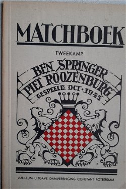 Matchboek tweekamp Ben Springer-Piet Roozenburg 1945