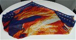 SJAAL BLAUW VUUR 110X110 CM NIEUW - 1 - Thumbnail