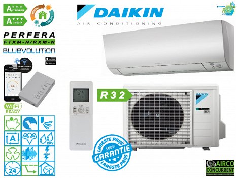 Daikin Perfera FTXM-20N 2KW Split airco incl. montage&afwerking Nergens voordeliger! 2019 model R32 - 1