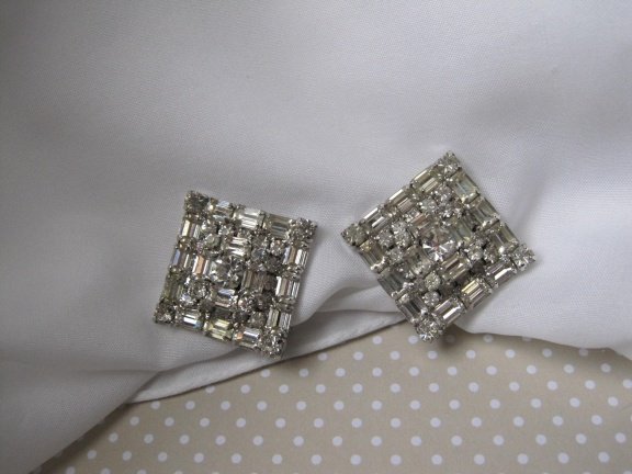 Oorbellen zilverkleurig met heldere kristal rijnstenen 2.7 cm - Afbeelding 7