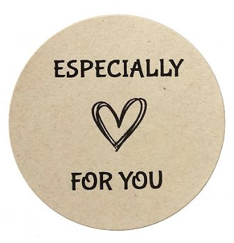 Kraft stickers groot especialy for you Ø 6cm (per 12 stuks) - 1