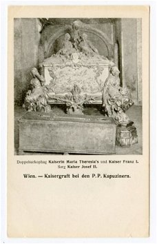N015 Wenen Wien Kaisergruft - Kaiserin Maria Theresia und Kaiser Franz I - Kaiser Josef II - Grafkel